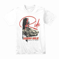 Ride Every Mile – Classic Muscle Car Lifestyle Tee