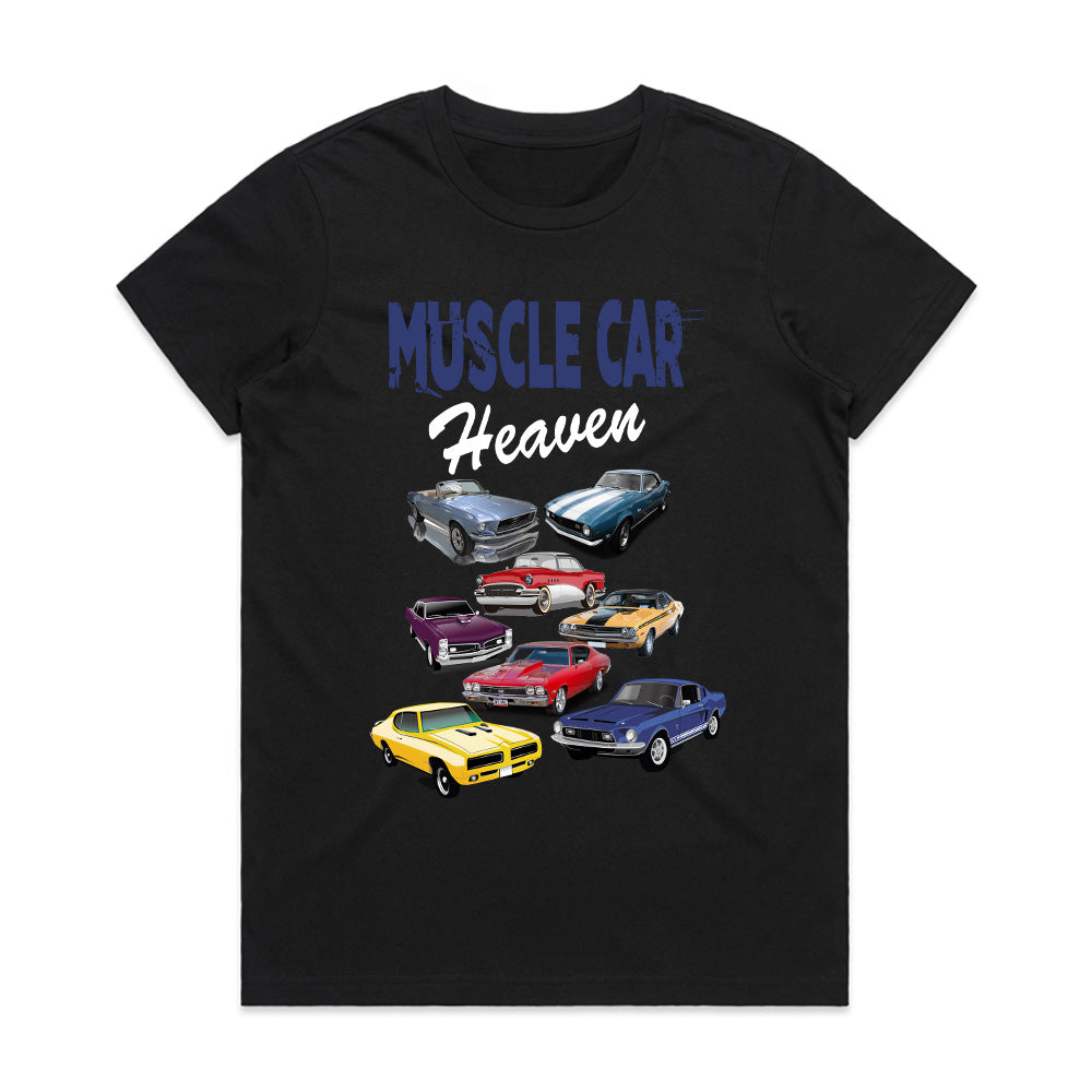Muscle Car Heaven T-Shirt – Vintage Classic Hot Rod & American Muscle Car Tee