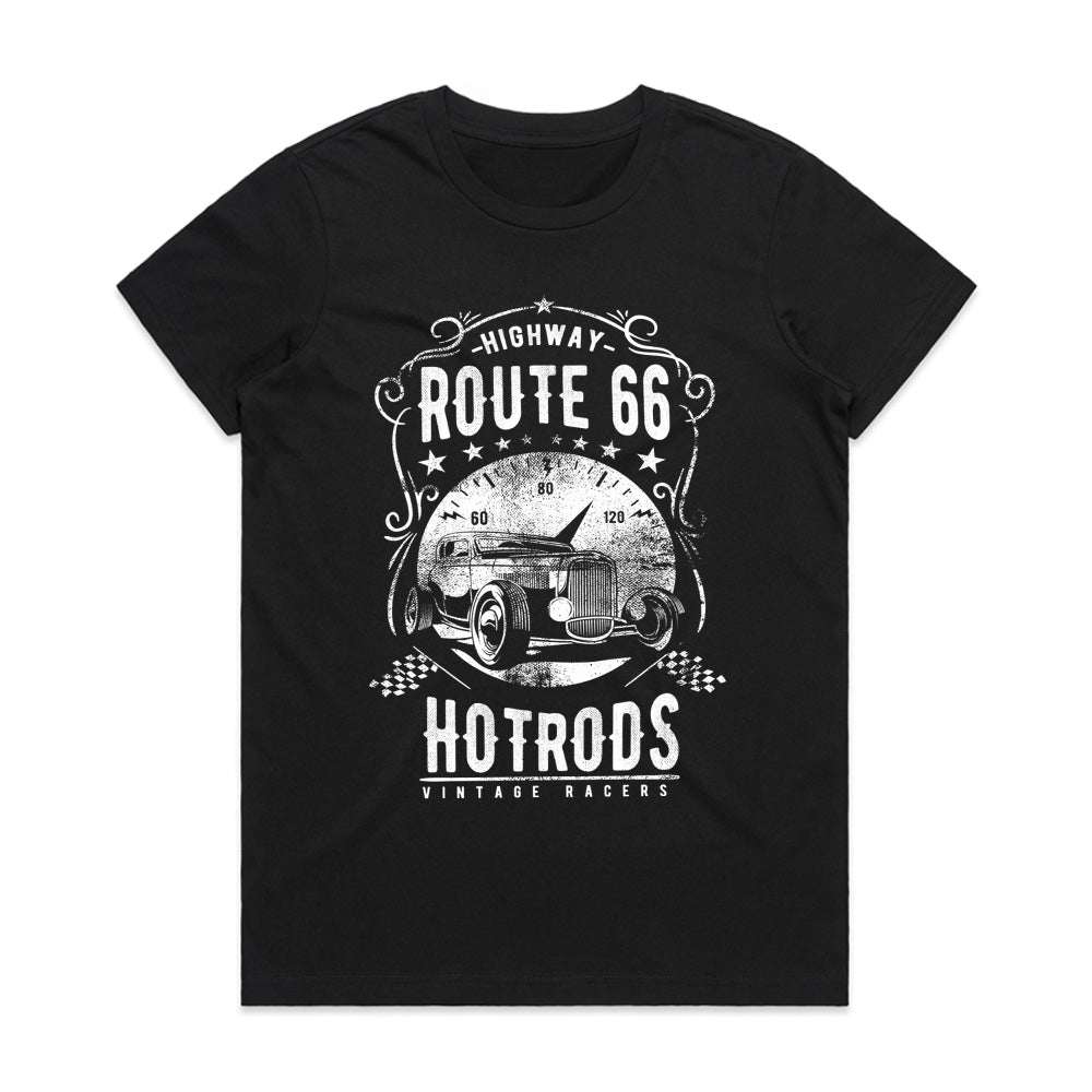 Route 66 Hot Rod Vintage Racer T-Shirt