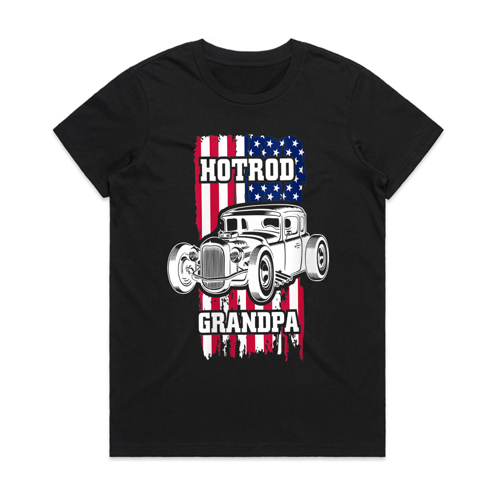 Hot Rod Grandpa American Flag Sweatshirt – Classic Car Enthusiast Gift 🇺🇸