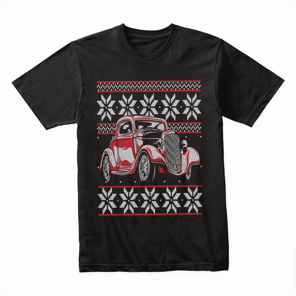Classic Hot Rod Ugly Christmas Sweater T-Shirt