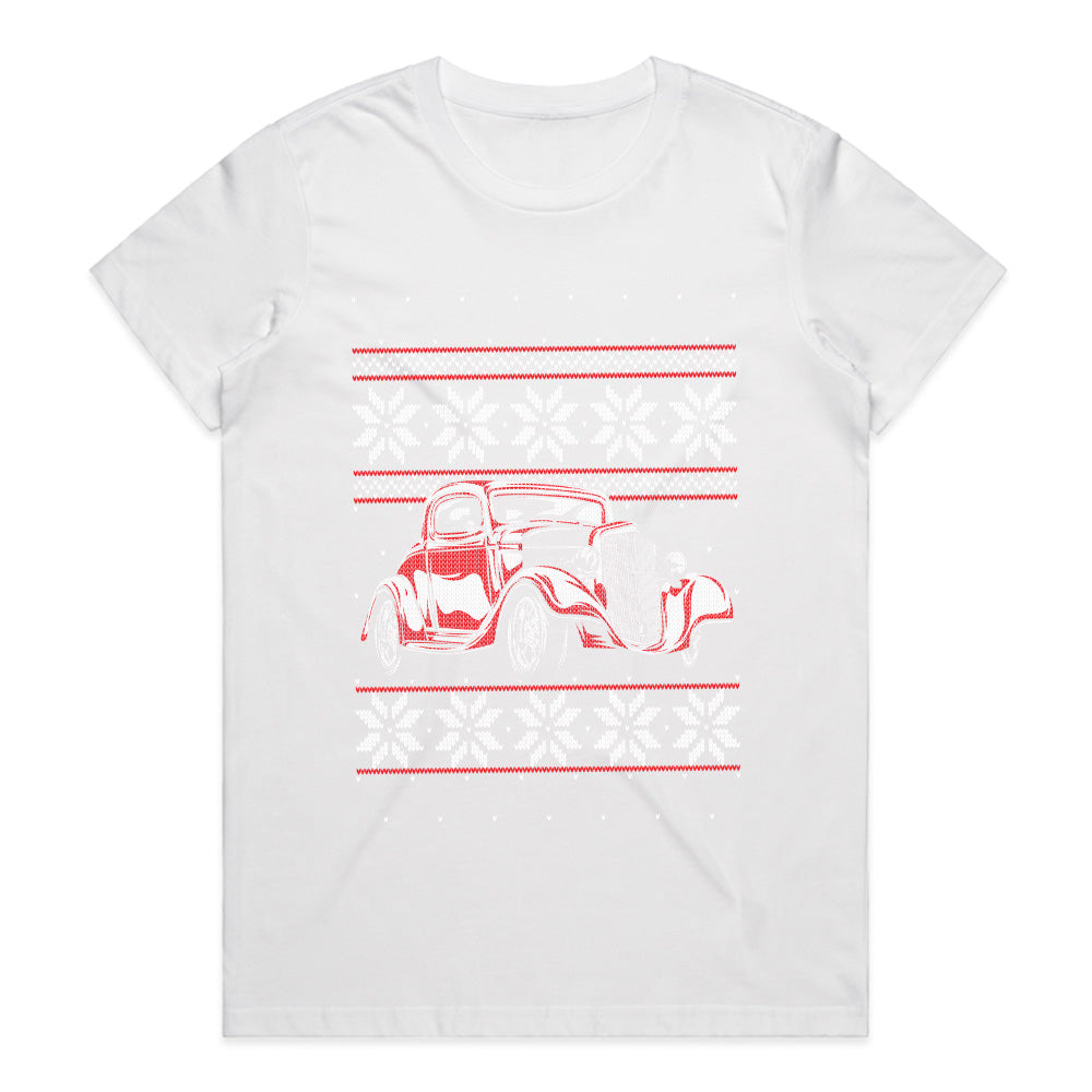 Classic Hot Rod Ugly Christmas Sweater T-Shirt