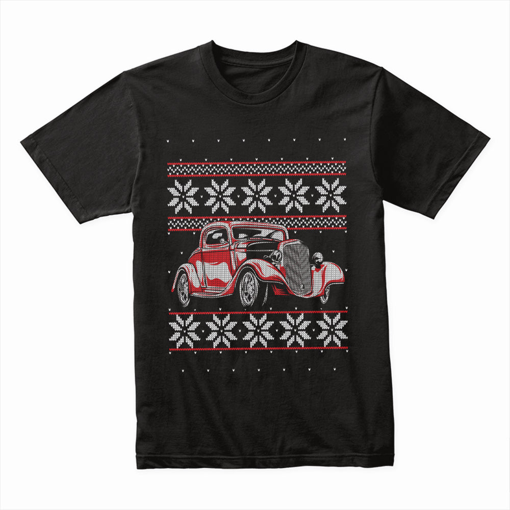 Classic Hot Rod Ugly Christmas Sweater T-Shirt