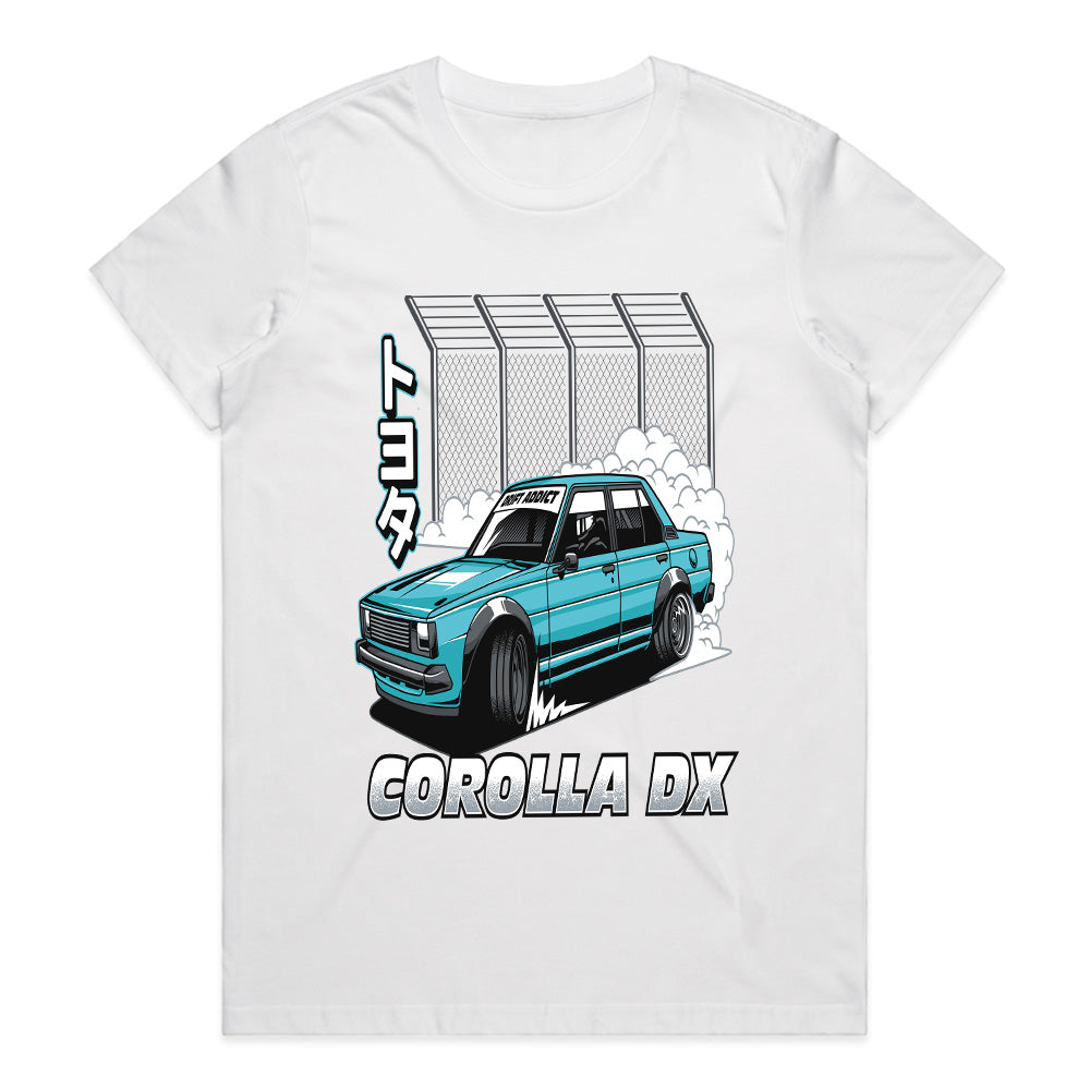 Toyota Corolla DX Drift Beast – JDM Burnout Edition T-Shirt