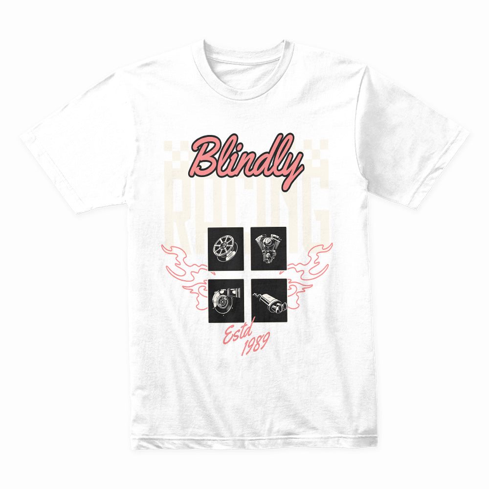 Blindly Racing – Vintage Motorsport Performance T-Shirt