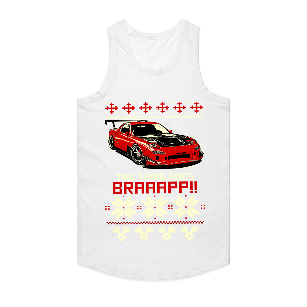 The Thing Goes BRAAAP!! – RX-7 Rotary Ugly Christmas Sweater T-Shirt