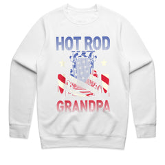 Hot Rod Grandpa – Patriotic American Flag Classic Car T-Shir