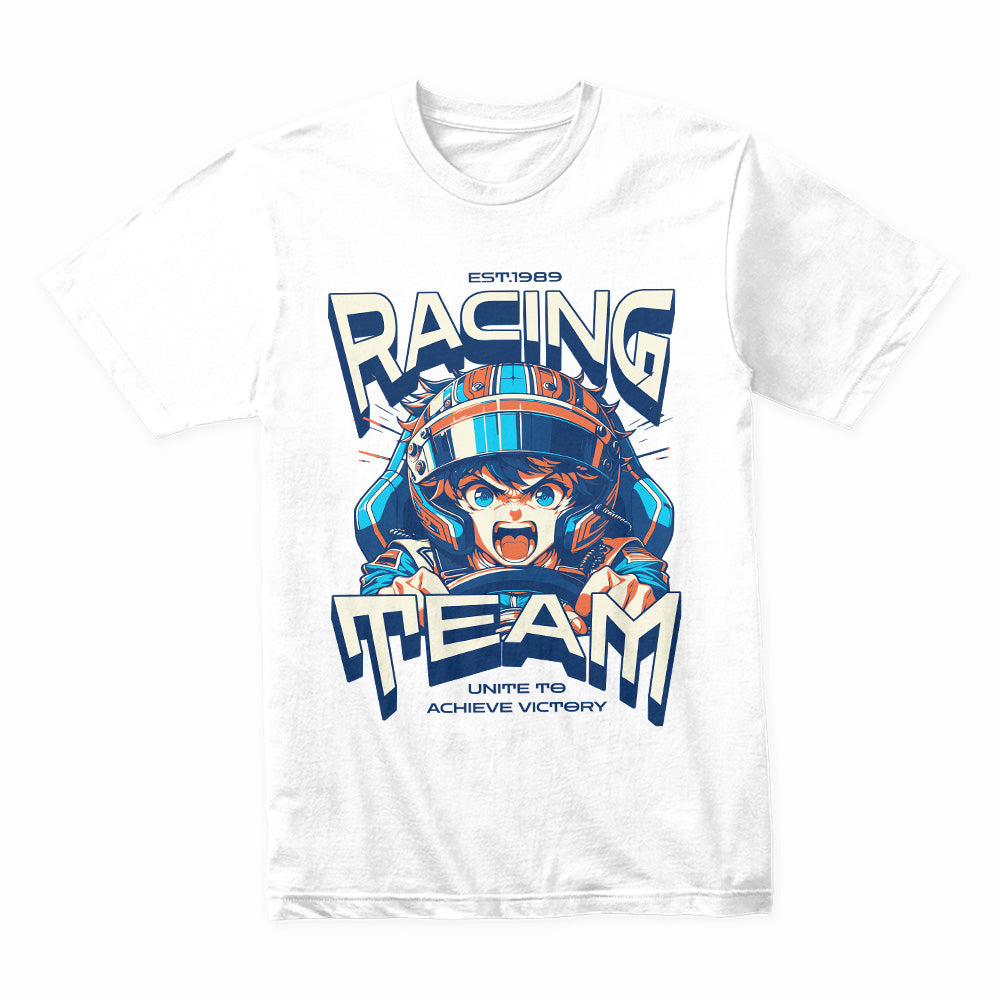 Racing Team Anime Streetwear T-Shirt – High-Speed Adrenaline Design