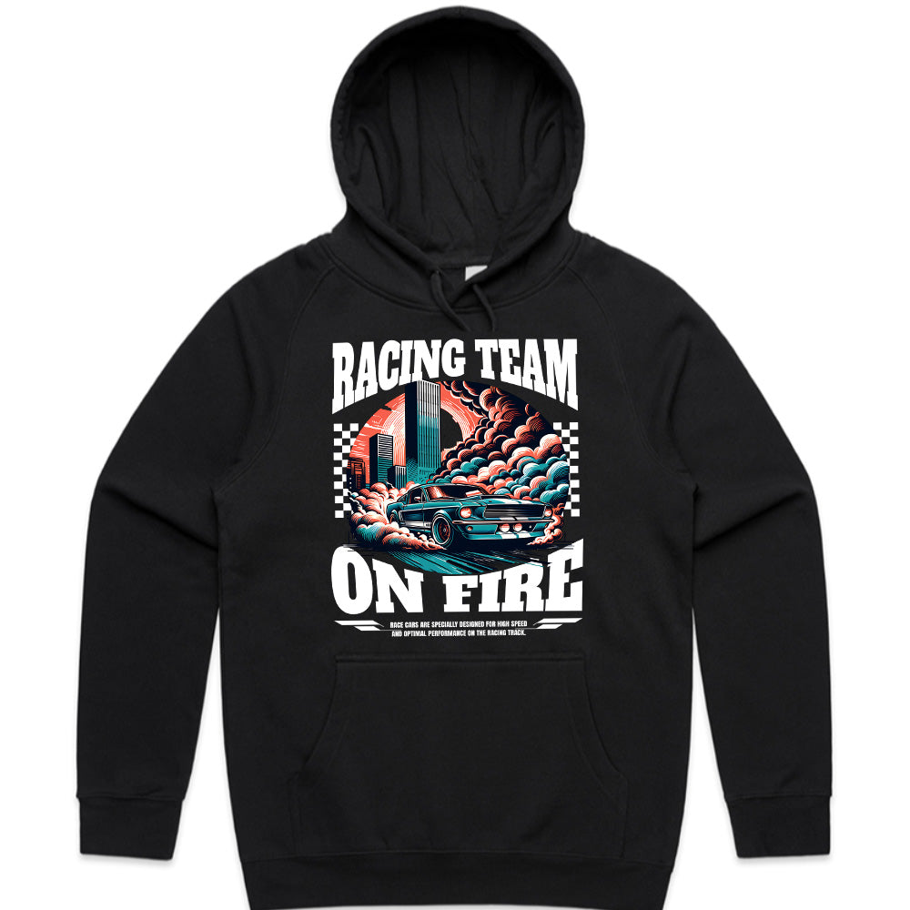 Racing Team On Fire - High-Speed Streetwear T-Shirt