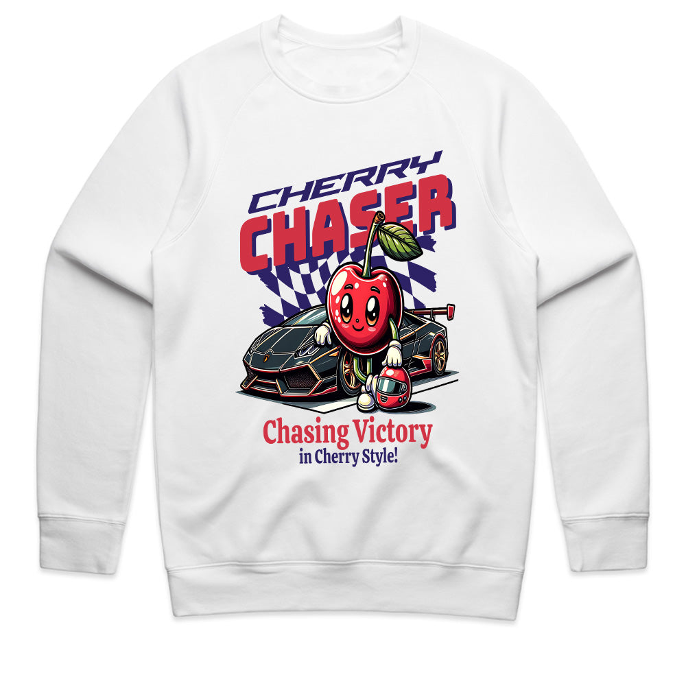 Cherry Chaser T-Shirt – Fun Racing-Inspired Supercar & Cartoon Cherry Tee