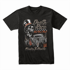 Death Race – Hot Rod Riot Skull Vintage Racing T-Shirt