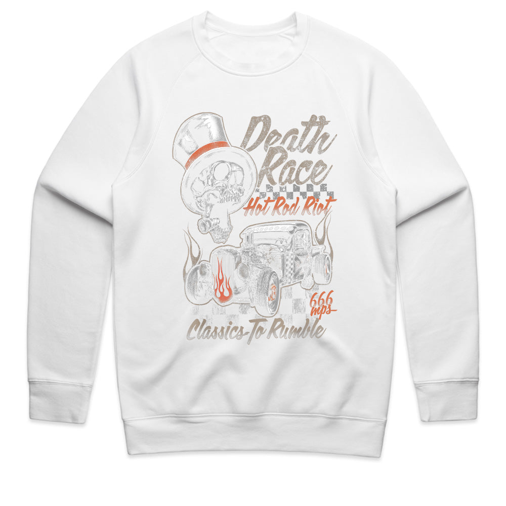 Death Race – Hot Rod Riot Skull Vintage Racing T-Shirt