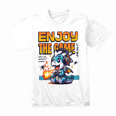 Gamer Dragon T-Shirt – "Enjoy the Game" Cute Gaming Dragon Design