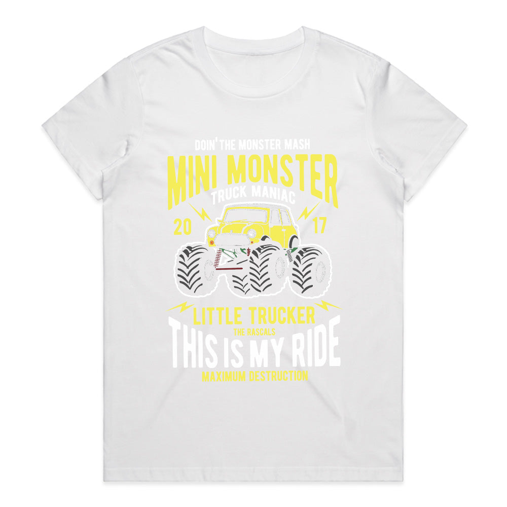 Mini Monster Truck Maniac T-Shirt – Little Trucker’s Ultimate Ride!