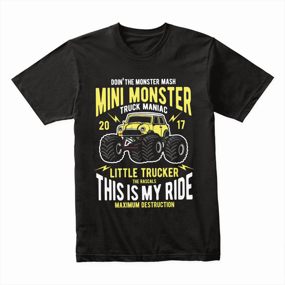 Mini Monster Truck Maniac T-Shirt – Little Trucker’s Ultimate Ride!