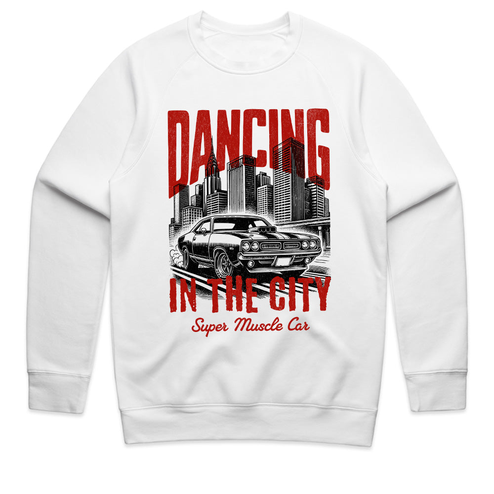 Dancing in the City T-Shirt – Classic Muscle Car & Urban Night Drive Tee