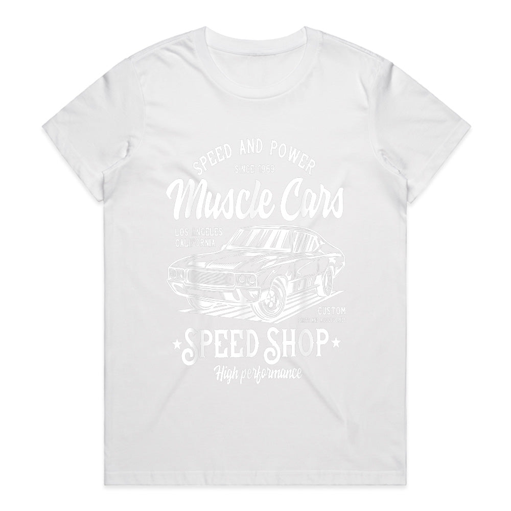 Muscle Car Speed Shop T-Shirt – Vintage Hot Rod Classic Garage Tee for Car Enthusiasts