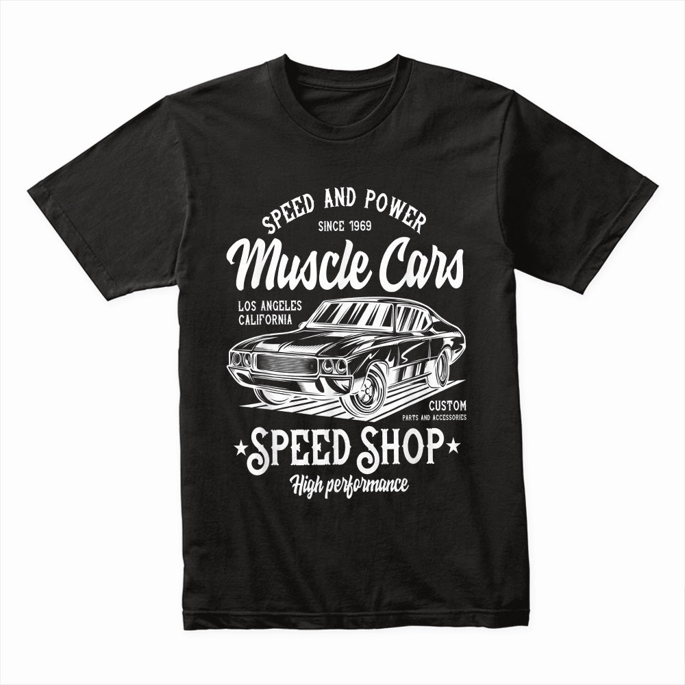 Muscle Car Speed Shop T-Shirt – Vintage Hot Rod Classic Garage Tee for Car Enthusiasts