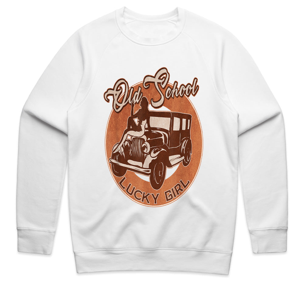 Old School Lucky Girl Hot Rod T-Shirt – Vintage Classic Car Lover’s Tee