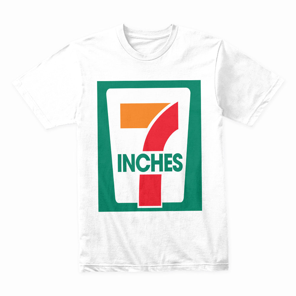 7 Inches Retro Graphic T-Shirt – Fun and Bold Streetwear Design