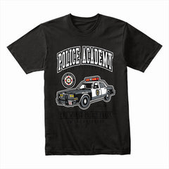 Police Academy Retro Patrol Car T-Shirt – Classic Law Enforcement Parody Tee