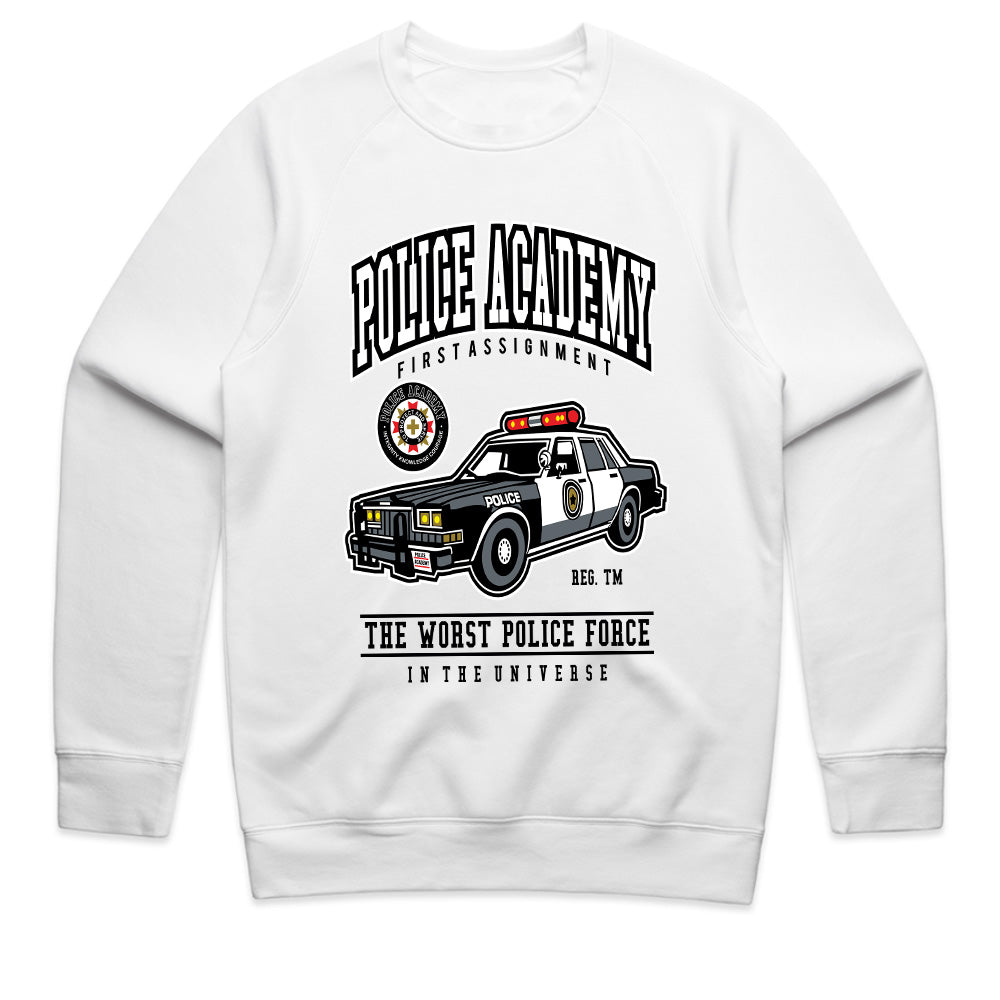 Police Academy Retro Patrol Car T-Shirt – Classic Law Enforcement Parody Tee