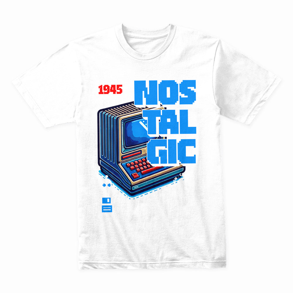 Retro Nostalgic Gamer T-Shirt – Vintage 80s Computer Design