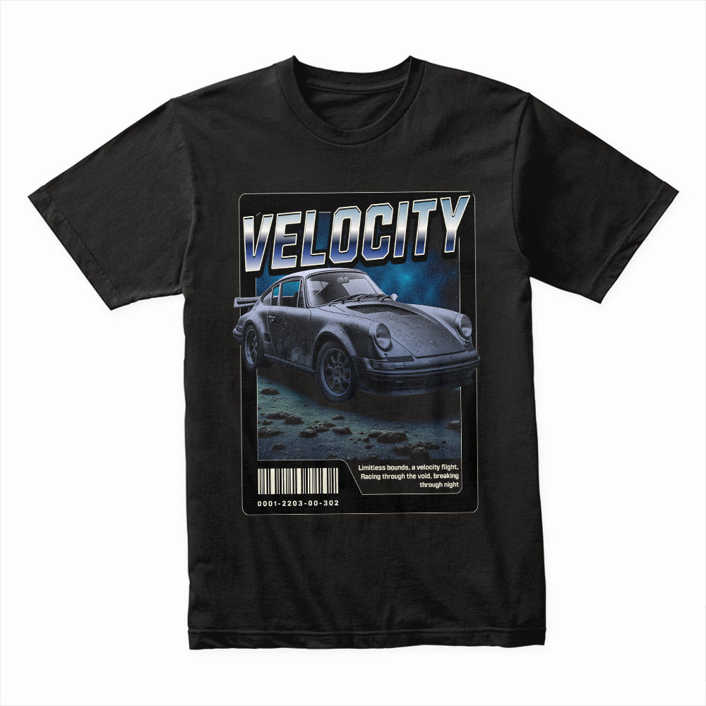 Velocity T-Shirt – Retro Futuristic Sports Car & Speed Enthusiast Tee