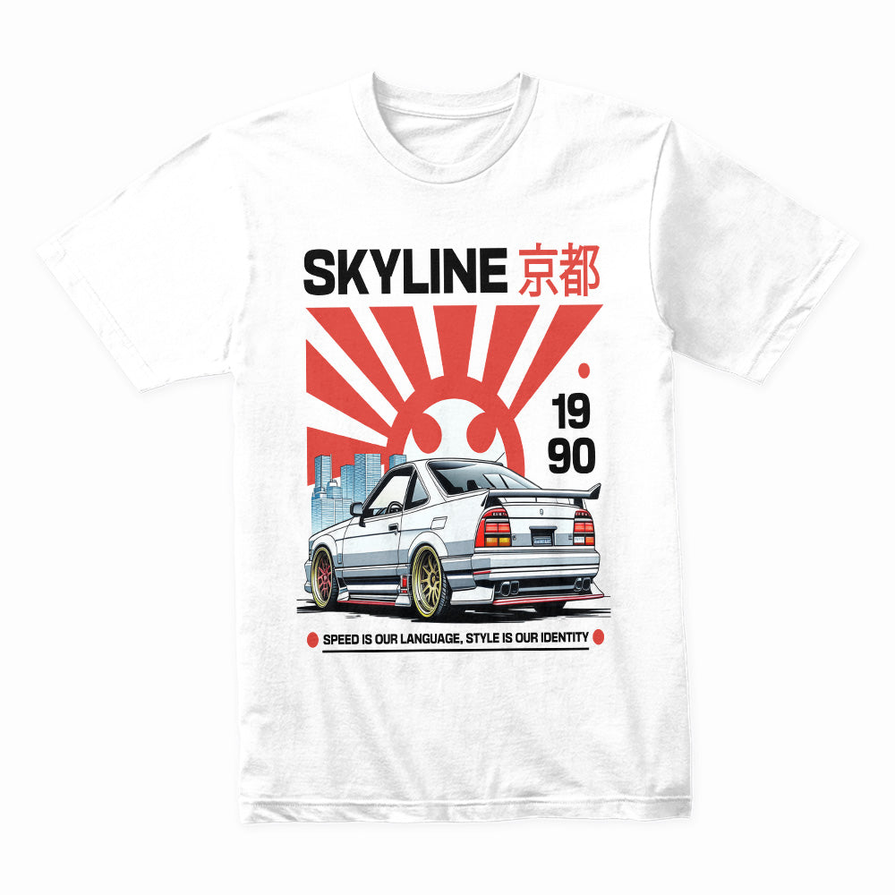 SKYLINE KYOTO 1990 T-Shirt – JDM Heritage & Street Racing Legend