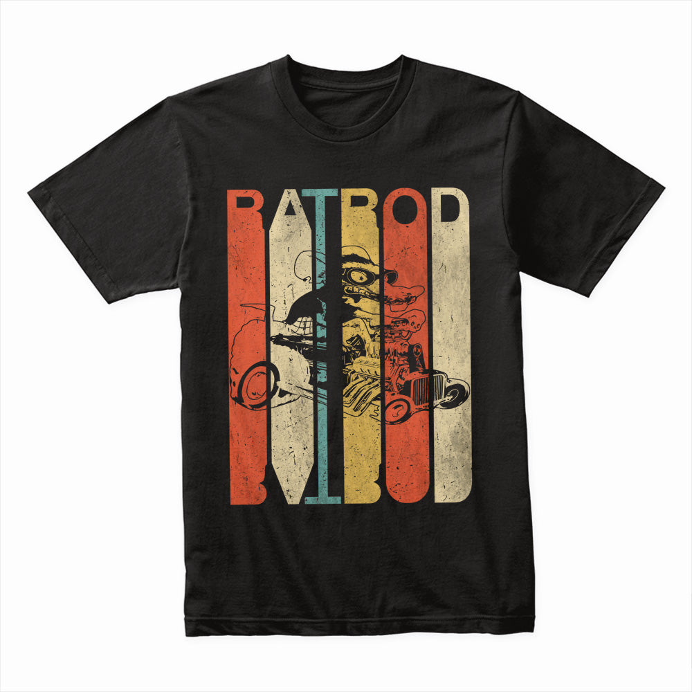 Rat Rod Drag Racing Vintage Hot Rod T-Shirt – Old School Car Culture Tee for Classic Car Lovers