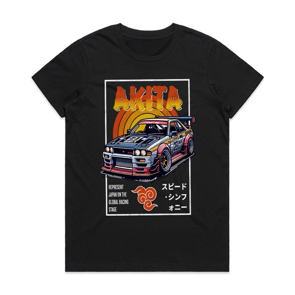Akita Retro Drift Racing Tee – Japanese Street Style