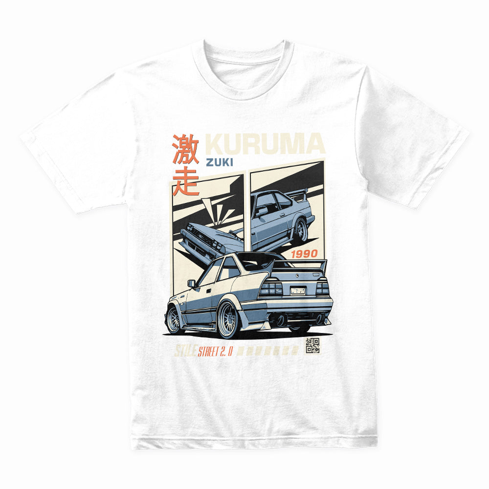 KURUMA ZUKI T-Shirt – Retro ‘90s JDM Street Racing Icon
