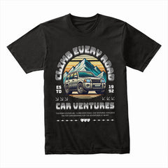 Climb Every Road T-Shirt – Adventure Off-Road SUV & Overlanding Enthusiast Tee