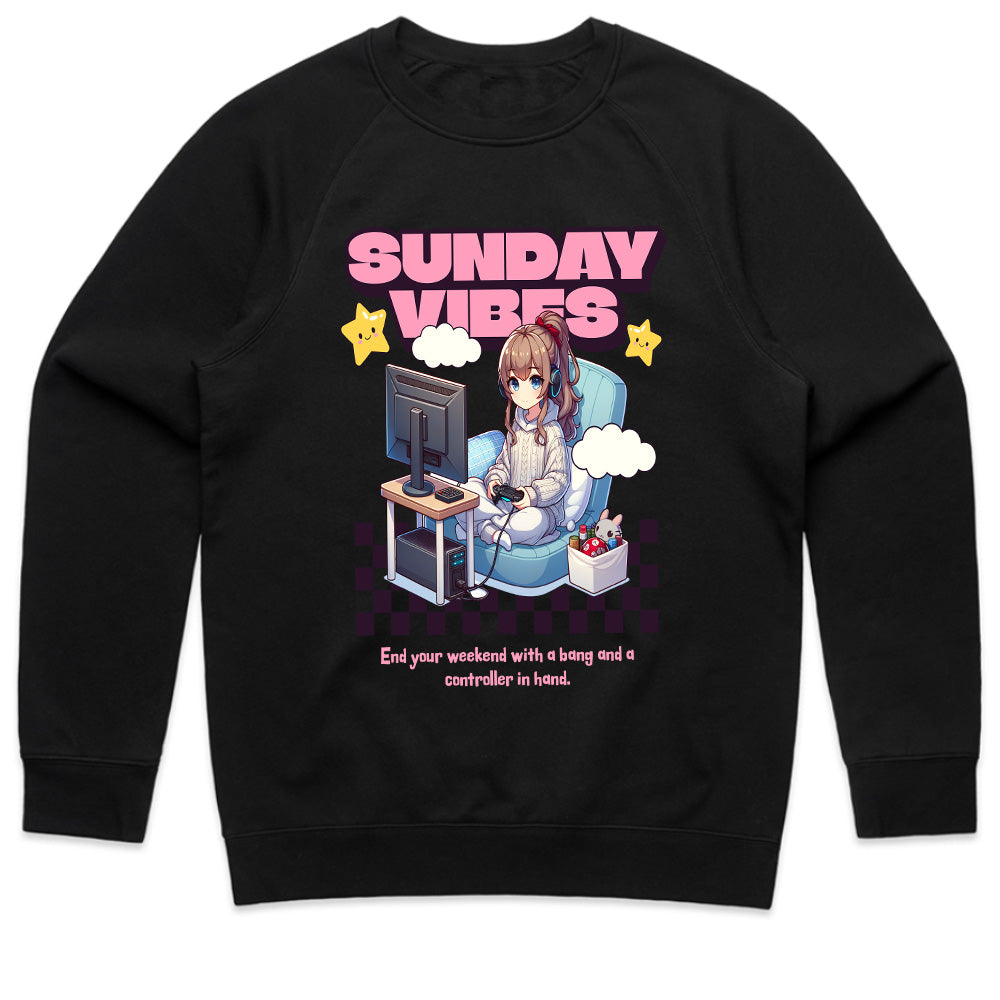 "Sunday Vibes – Cozy Gamer Girl Aesthetic T-Shirt"