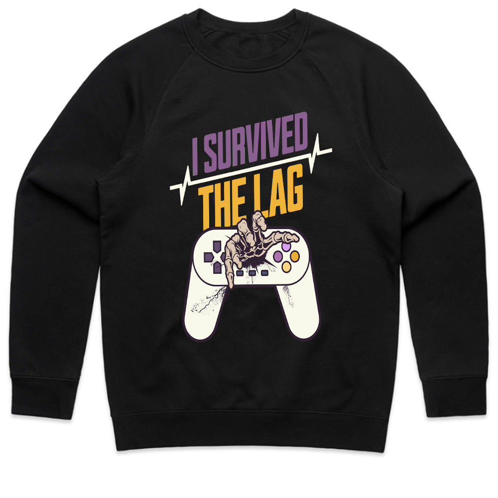 "I Survived The Lag – Funny Gamer Battle T-Shirt"