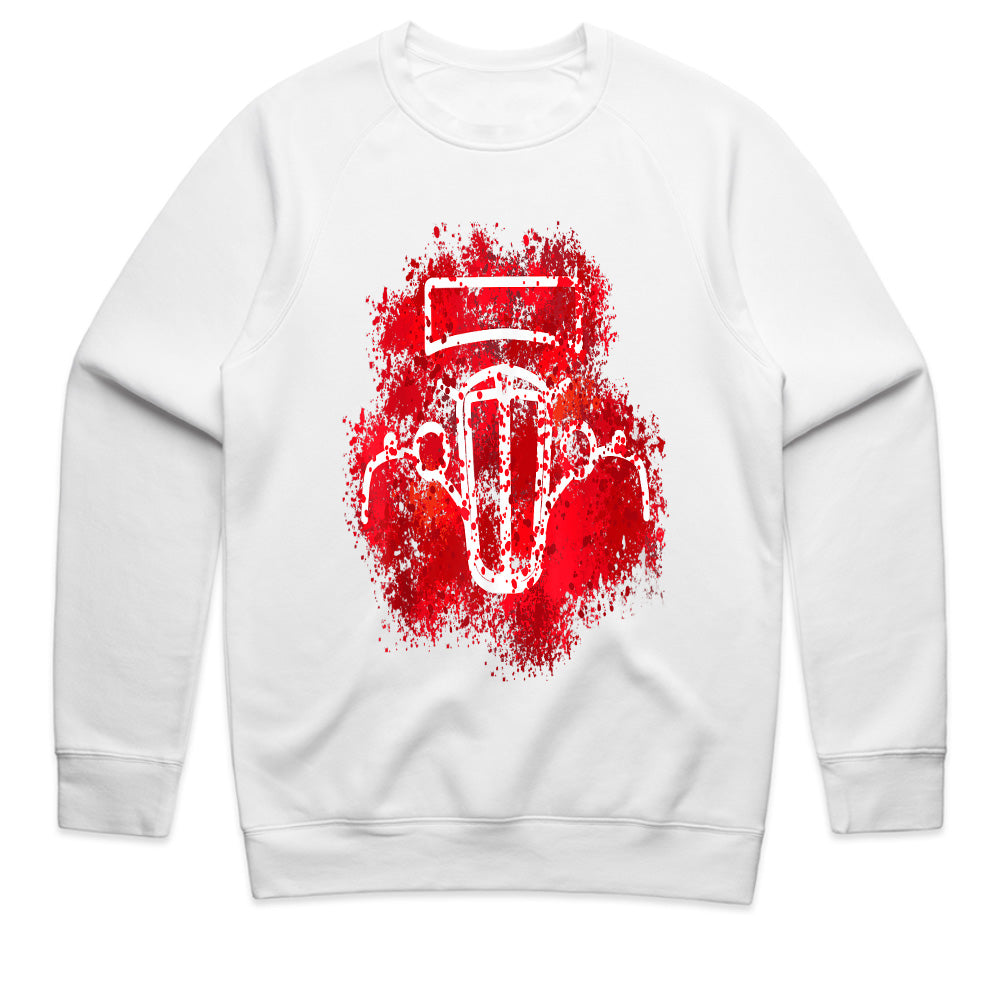 Red Splatter Vintage Hot Rod Outline T-Shirt – Classic Car Enthusiast Tee