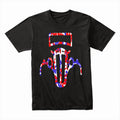 🇺🇸 Red, White & Blue Vintage Hot Rod Outline T-Shirt – Patriotic Classic Car Tee