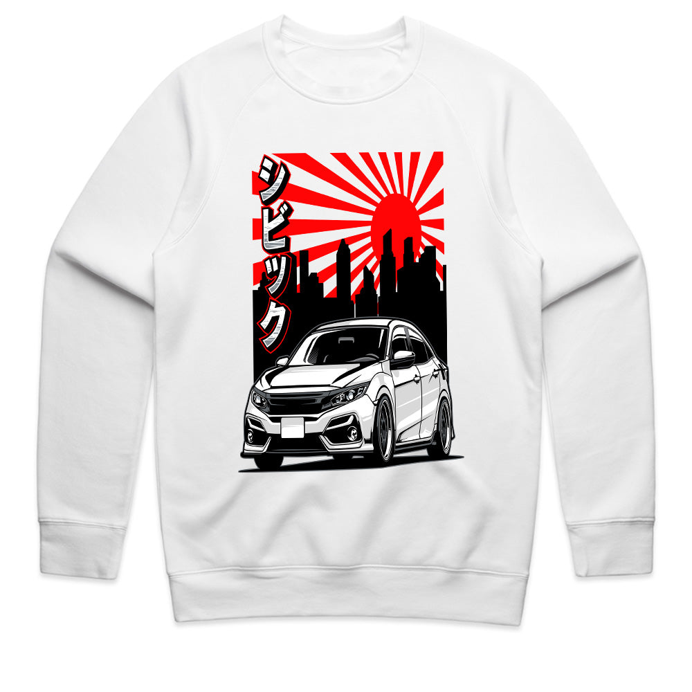 JDM Honda Civic Rising Sun – Premium Graphic T-Shirt