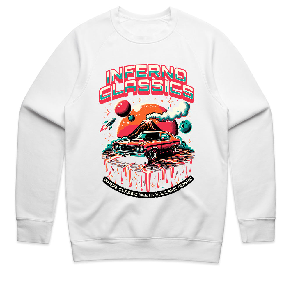Inferno Classics" Retro Muscle Car T-Shirt – Volcanic Power & Cosmic Speed
