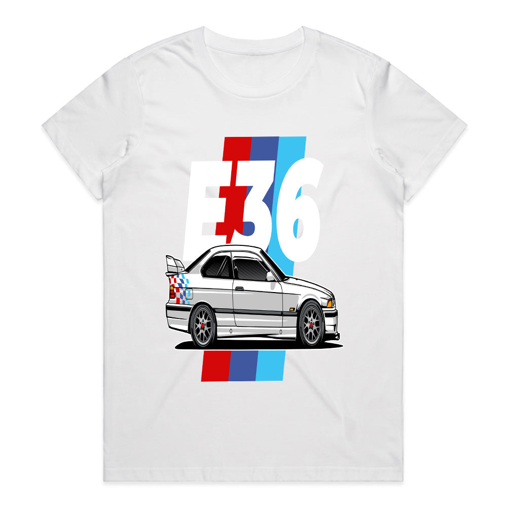 BMW E36 M Power – Classic Motorsport Graphic T-Shirt