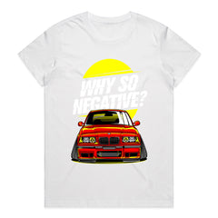 BMW E36 Stance "Why So Negative?" Camber Drift T-Shirt