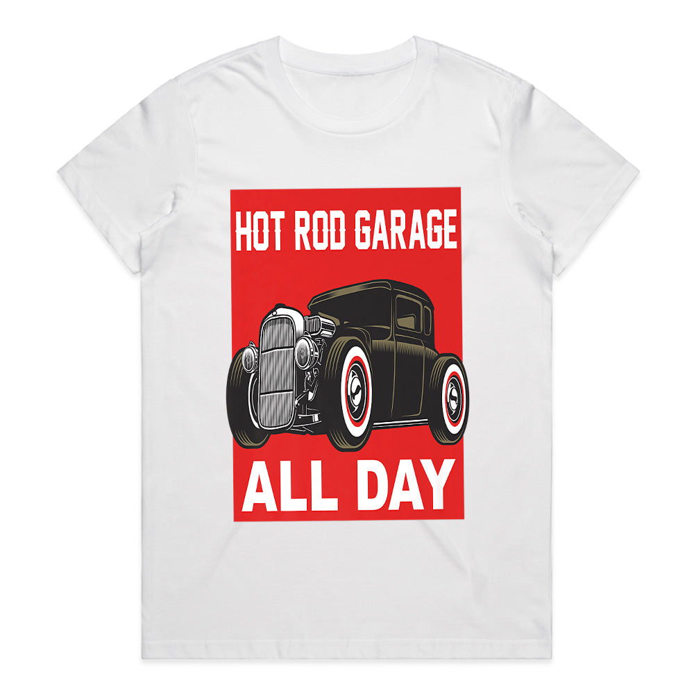 Hot Rod Garage All Day – Vintage Rat Rod Car Enthusiast T-Shirt