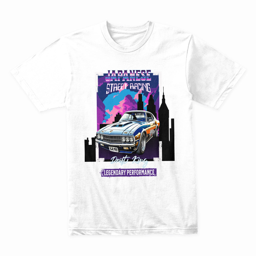Drift King Japanese Street Racing T-Shirt – Classic JDM Legend Edition