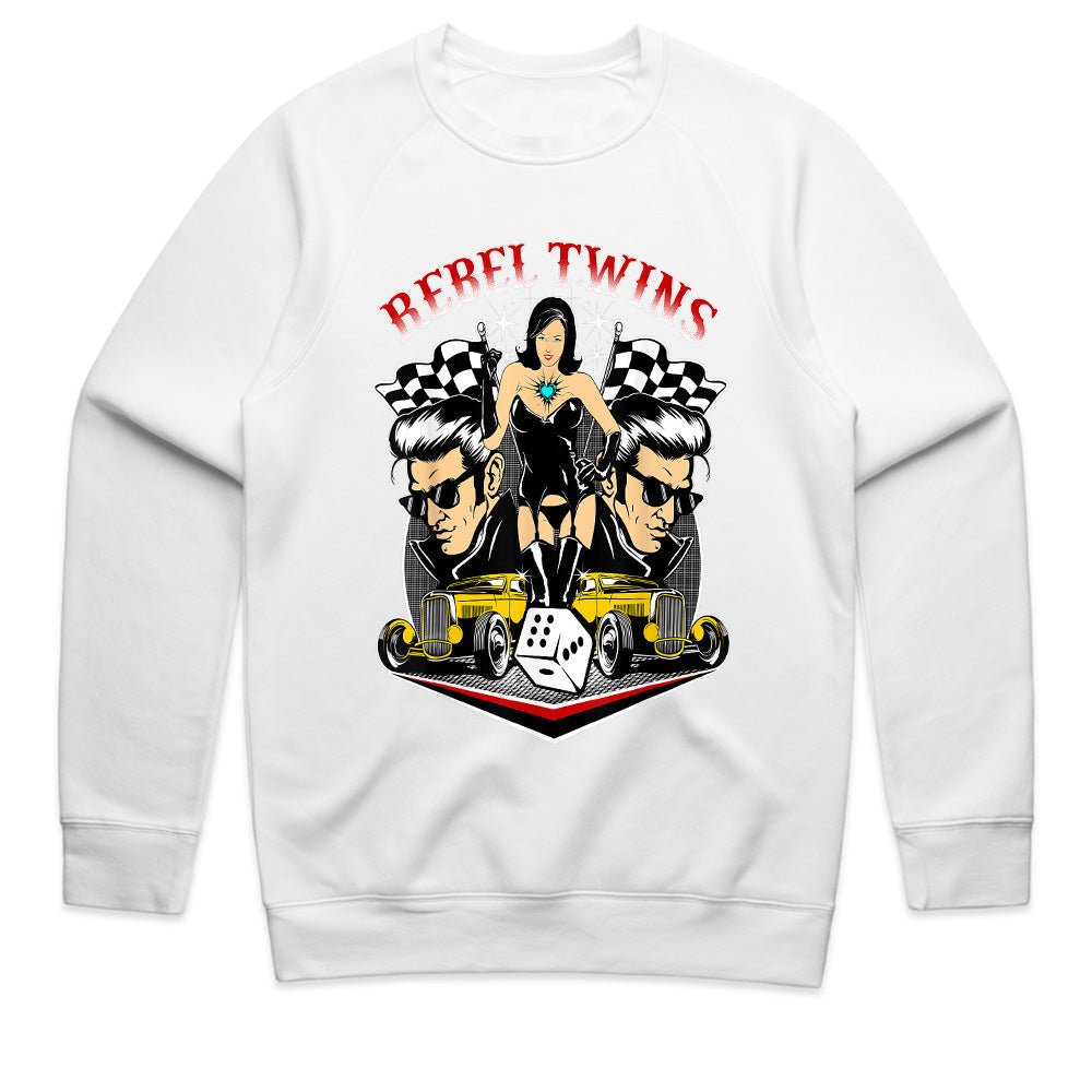 Rebel Twins Rockabilly Hot Rod T-Shirt – Vintage Pinup Car Enthusiast Tee