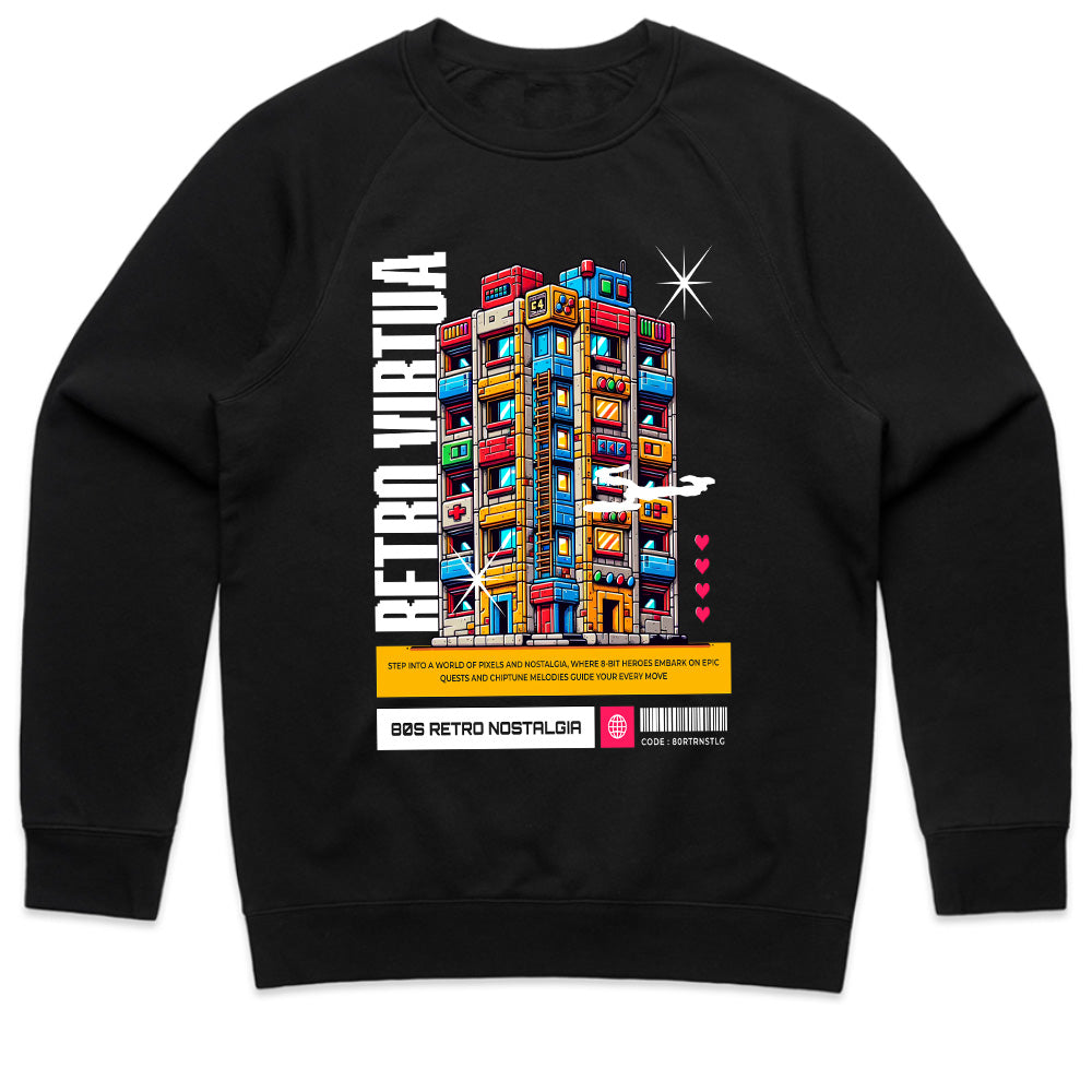 Retro Virtua" 8-Bit Cyber City T-Shirt – 80s Pixel Nostalgia