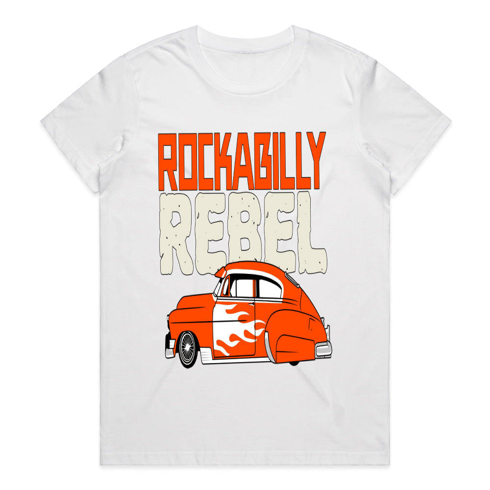 Rockabilly Rebel T-Shirt – Vintage Hot Rod Lowrider Classic Car Tee