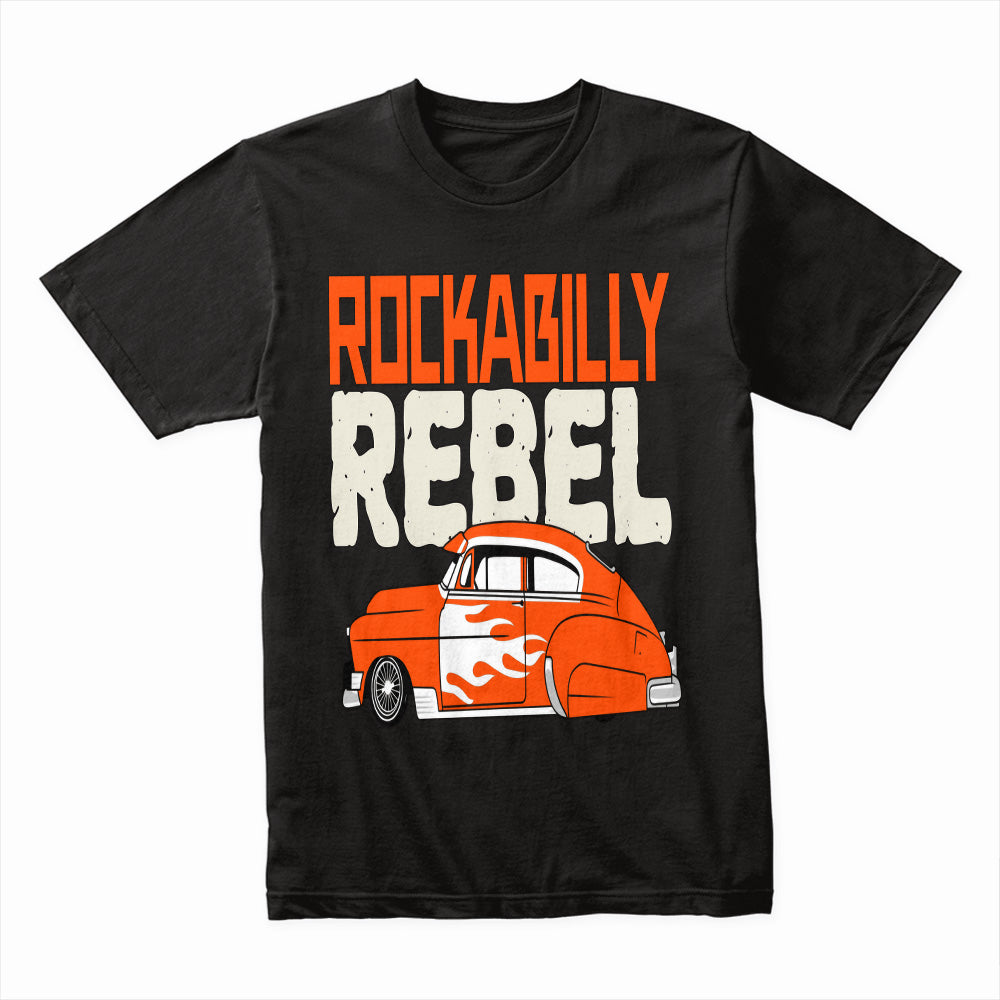 Rockabilly Rebel T-Shirt – Vintage Hot Rod Lowrider Classic Car Tee