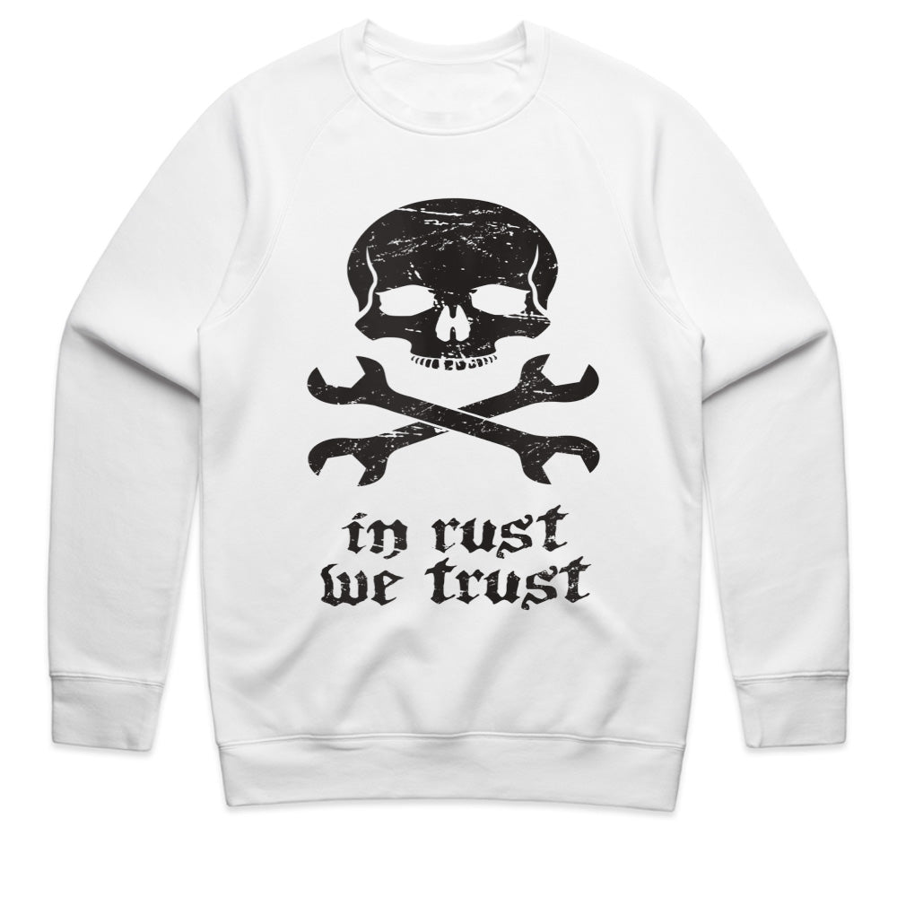 In Rust We Trust" Skull & Wrenches Mechanic T-Shirt