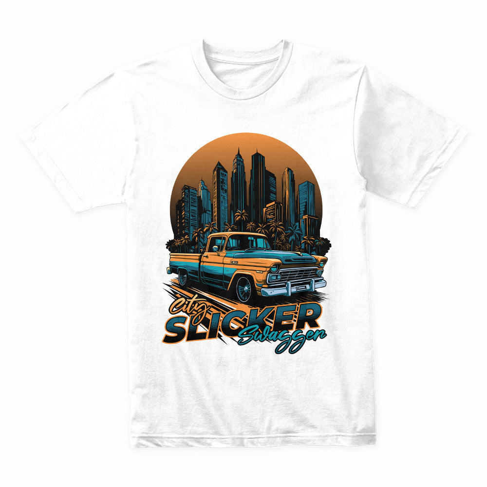 City Slicker Swagger – Classic Pickup Retro Streetwear Tee