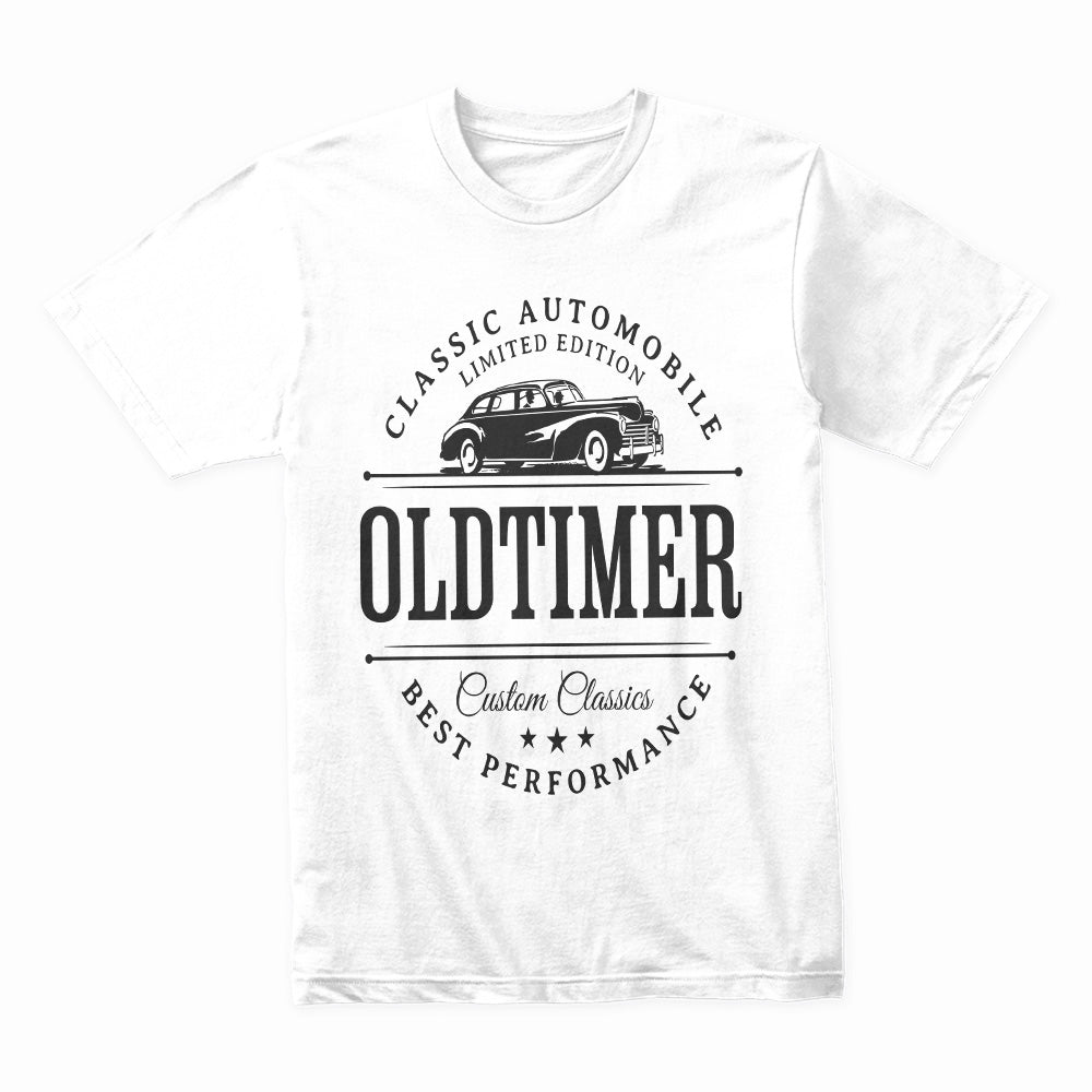 Vintage Classic Car "Oldtimer" Black T-Shirt – Retro Automotive Streetwear